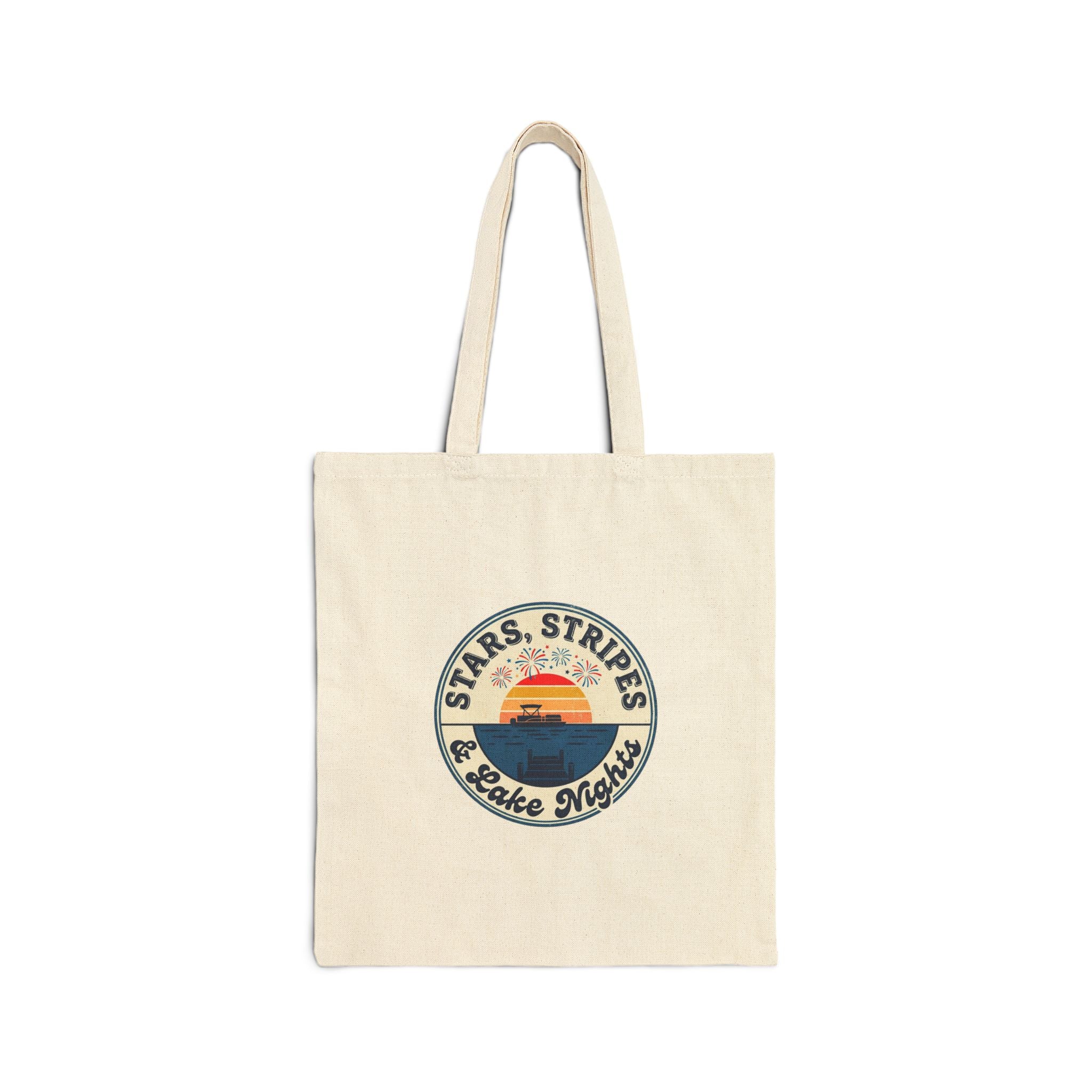 Vintage Americana Sunset Tote | 4th of July, stars and stripes