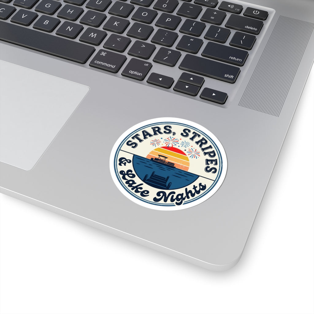 Stars, Stripes & Lake Nights Kiss-Cut Stickers | vintage Americana, coastal summer
